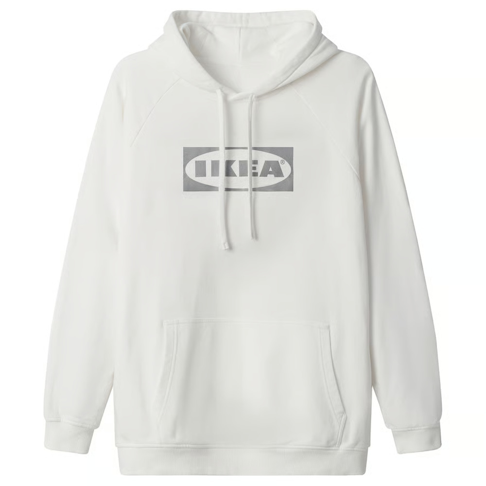 IKEA AURTIENDE Hoodie, White, L/XL (005.789.49) NEW